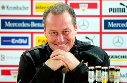 Strahlt Zuversicht aus: VfB-Trainer Huub Stevens. Foto: Pressefoto Baumann