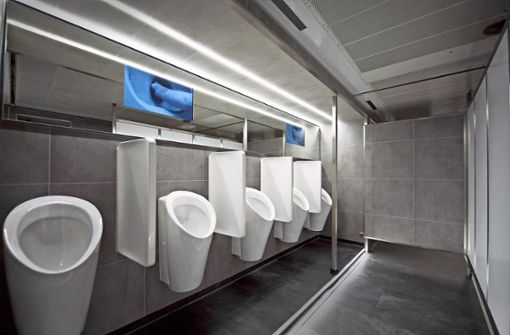 Einst ein Gefangenen-Transporter, heute eine luxuriöse, mobile Toilette – mit Fernsehern. Foto: prz