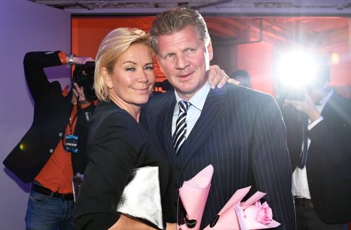 Claudia und Steffen Effenberg bei den Mira Awards Foto: dpa-Zentralbild