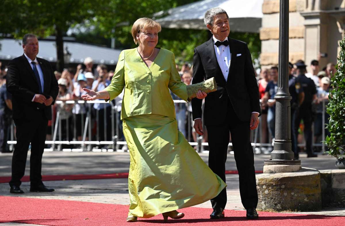 Auch Angela Merkel – hier mit ihrem Mann Joachim Sauer – war begeistert.