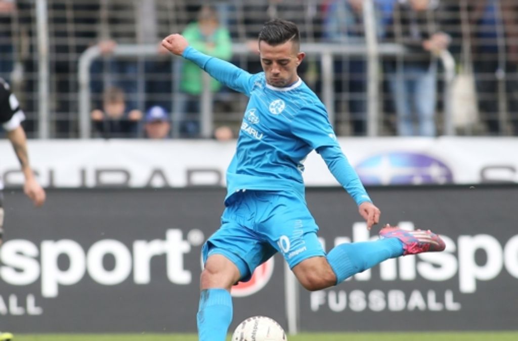 Besar Halimi  von Fußball-Drittligist Stuttgarter Kickers Foto: Pressefoto Baumann