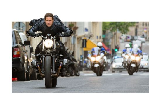 Schnell Motorrad fahren  kann Tom Cruise nach wie vor – aber anders als früher lässt er die Zuschauer  an seiner Reifung teilhaben Foto: Verleih