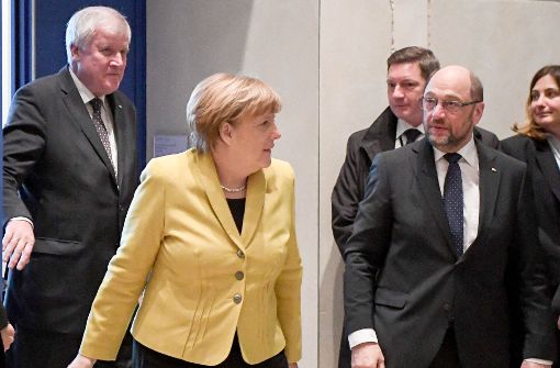 Kommt in Deutschland wieder die Große Koalition. Die SPD-Führung pocht auf ergebnisoffene Gespräche. Foto: dpa