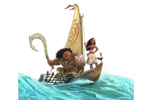 Auf großer Fahrt: die mutige Vaiana und der  selbstverliebte  Halbgott Maui mit seinem ­magischen Haken Foto: Disney
