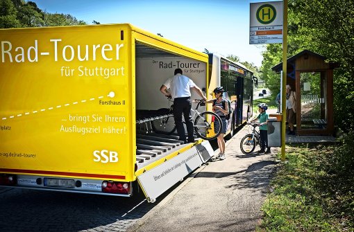 Bis zu 15 Räder können im Anhänger des SSB-Radtourers transportiert werden. Foto: Lichtgut/Achim Zweygarth