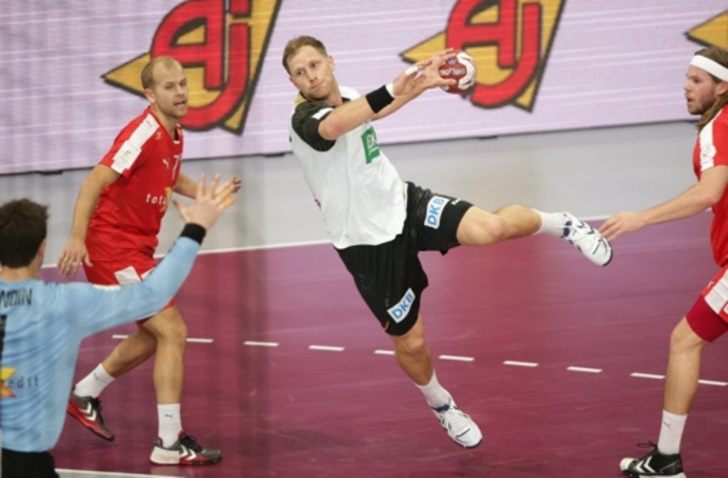 In WM-Form: Der deutsche Handballer Steffen Weinhold kommt gegen Dänemark auf acht Tore.