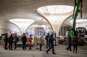 Stuttgart 21: Letzte Kelchstütze für Tiefbahnhof entsteht