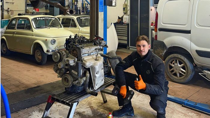 Fellbacher  repariert Autos in der Toskana