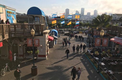 Der bei Touristen beliebte Pier 39 in San Francisco sollte Ort eines Terroranschlags werden. Foto: AFP