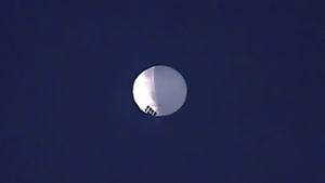 Womöglich ein chinesischer Spionageballon Foto: dpa/Larry Mayer