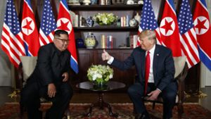 Der nordkoreanische Diktator Kim Jong Un und der US-Präsident donald Trump verstanden sich bestens. Foto: AP