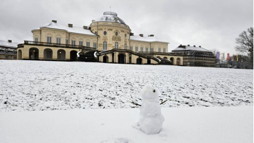 Der erste Schnee in diesem Winter in Stuttgart. Hier im Bild: Schloss Solitude. Foto: 7aktuell.de/Andreas Werner/7aktuell.de | Andreas Werner