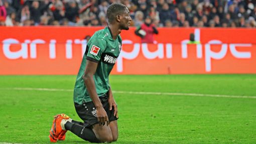 Auf dem Boden der Tatsachen: Der VfB-Stürmer Serhou Guirassy erzielt nicht mehr wie selbstverständlich seine Tore. Foto: Baumann