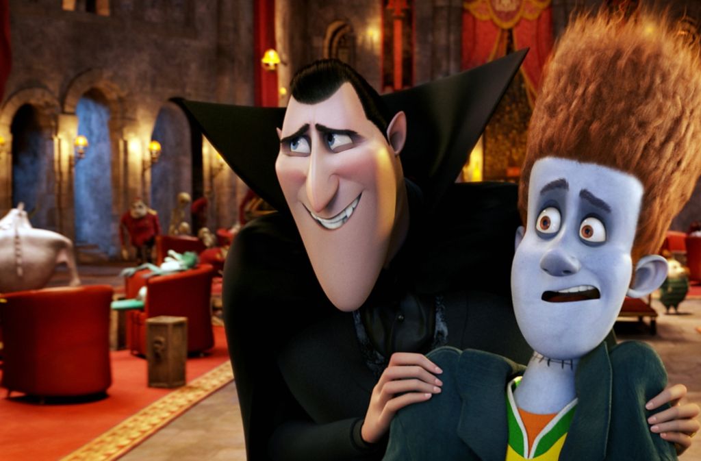 Schreckenlos: Graf Dracula (li.) und Johnnystein in einer Szene des Animationsfilms „Hotel Transsilvanien“ (2012).