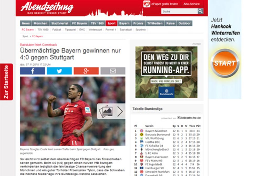 Die Suddeutsche Zeitung Und Ihre Einschatzung Zum Auftritt Des Vfb