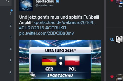 Diesen Twitter-Patzer löschte die Sportschau im Rahmen der Fußball-EM schnell wieder. Screenshot: https://twitter.com/sportschau