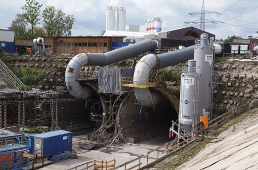 Beim Bau des Fildertunnels für Stuttgart 21 hat die Tunnelbohrmaschine ihren Job erledigt, doch für den Streckenbau nach dem Tunnel gibt es noch keine Genehmigung. Foto: Andreas Rosar/Fotoagentur Stuttgart