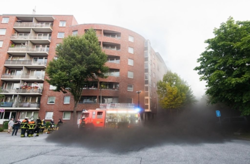 In einem Hamburger Hochbunker ist am Morgen ein Feuer ausgebrochen.