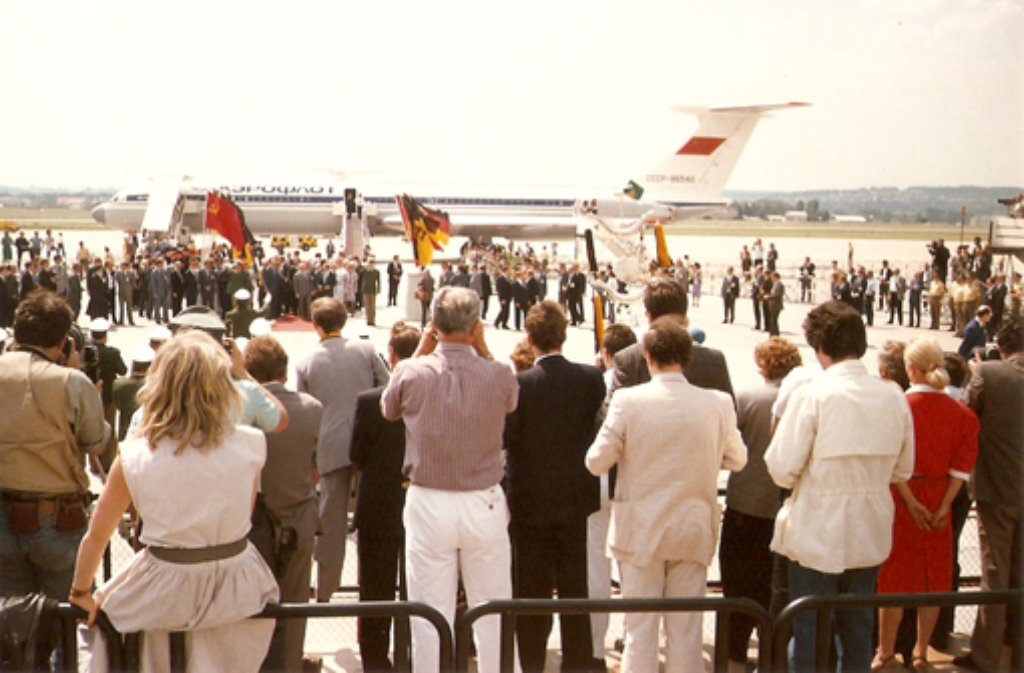 Michael Gorbatschow in Stuttgart am 14.6.1989