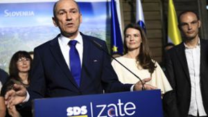 Bei der Parlamentswahl im EU- und Nato-Land Slowenien ist die SDS-Partei des rechtskonservativen Oppositionsführers Janez Jansa stärkste politische Kraft geworden. Foto: AP