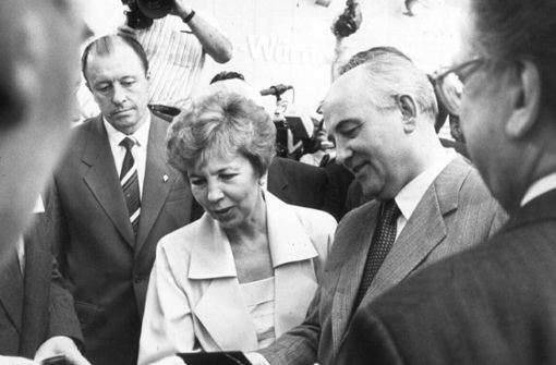 Die Gorbatschows 1989 in Stuttgart. Foto: /Uli Kraufmann