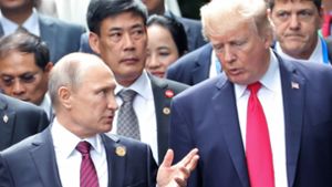 S-Präsident Donald Trump und der russische Staatschef Wladimir Putin sehen nach Angaben Moskaus keine militärische Lösung für den Syrien-Konflikt Foto: AFP
