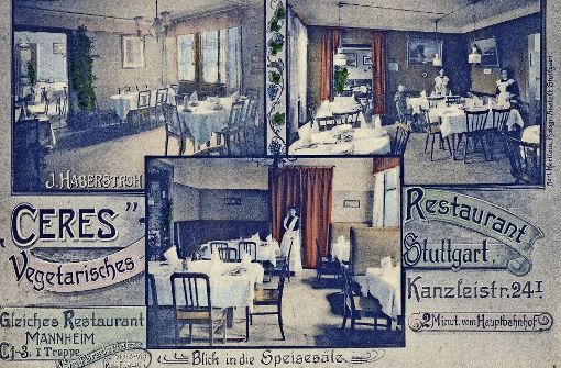 An der Kanzleistraße, der heutigen Willi-Bleicher-Straße, befand sich in den 1920er Jahren das vegetarische Restaurant Ceres. Foto: Sammlung Wolfgang Müller