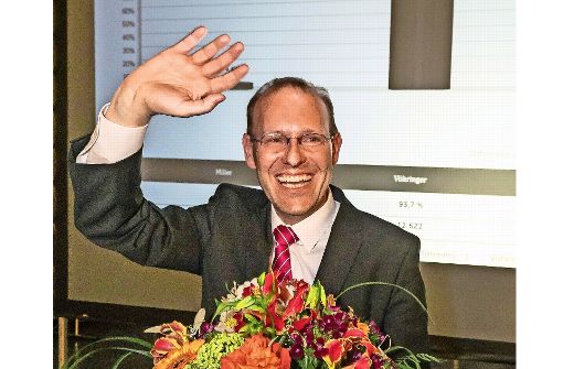 Wie vor der OB-Wahl erwartet, wurde Bernd Vöhringer im Amt bestätigt. Foto: factum/Weise