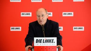 Gregor Gysi plant Initiative zur Rettung der Linken