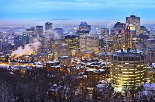 Montreal im eisigen kanadischen  Winter: Unter den Hochhäusern im Zentrum liegt eine zweite – unterirdische – Stadt. Foto: imago/blickwinkel/imago stock&people