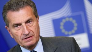 EU-Haushaltskommissar Günther Oettinger: „Es bleiben nur 15, 16 Monate.“ Foto: EPA