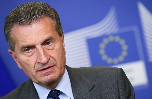 EU-Haushaltskommissar Günther Oettinger: „Es bleiben nur 15, 16 Monate.“ Foto: EPA