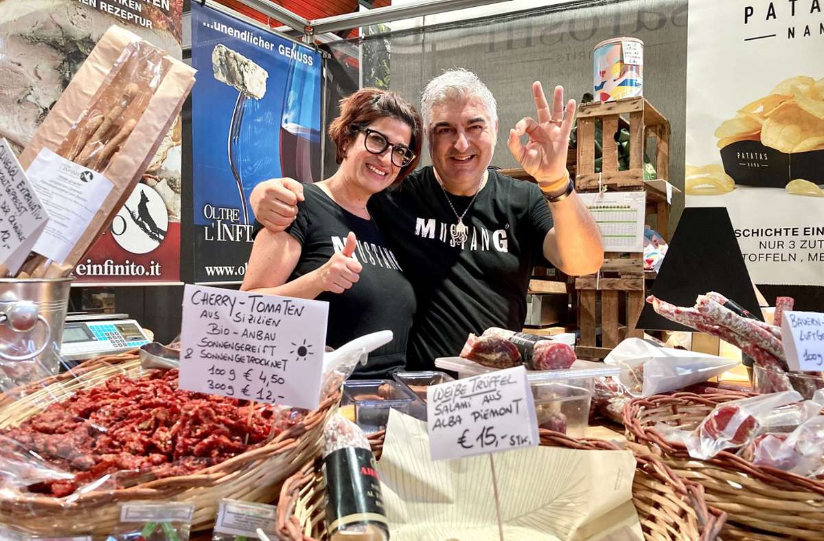 Daniela und Paolo Induti bieten italienische Feinkost an