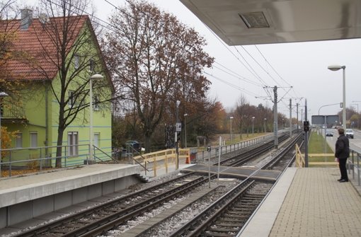 Die Stadtbahnhaltestelle Wolfbusch soll eine elektronische Anzeigentafel bekommen. Foto: Leonie Hemminger