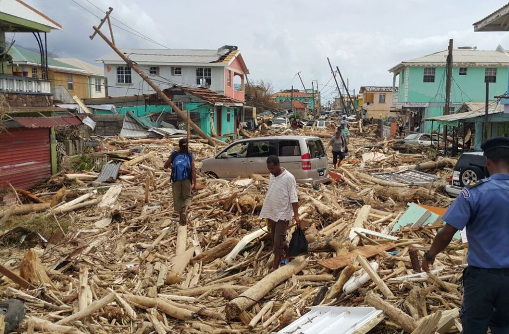 Auf Dominica hatte der Hurrikan „Maria“ schon Tote und schwere Schäden hinterlassen.