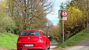Der Hohlweg von Sillenbuch nach Rohracker ist für Autofahrer tabu. Foto: Holowiecki