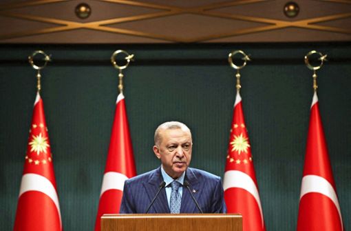 Präsident Erdogan will mit möglichst billigem Geld hohe Wachstumsraten der Wirtschaft  erreichen. Foto: AFP/Murat Kula