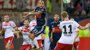Die Bayern freuen sich über ihren Sieg gegen den Hamburger SV. Foto: dpa