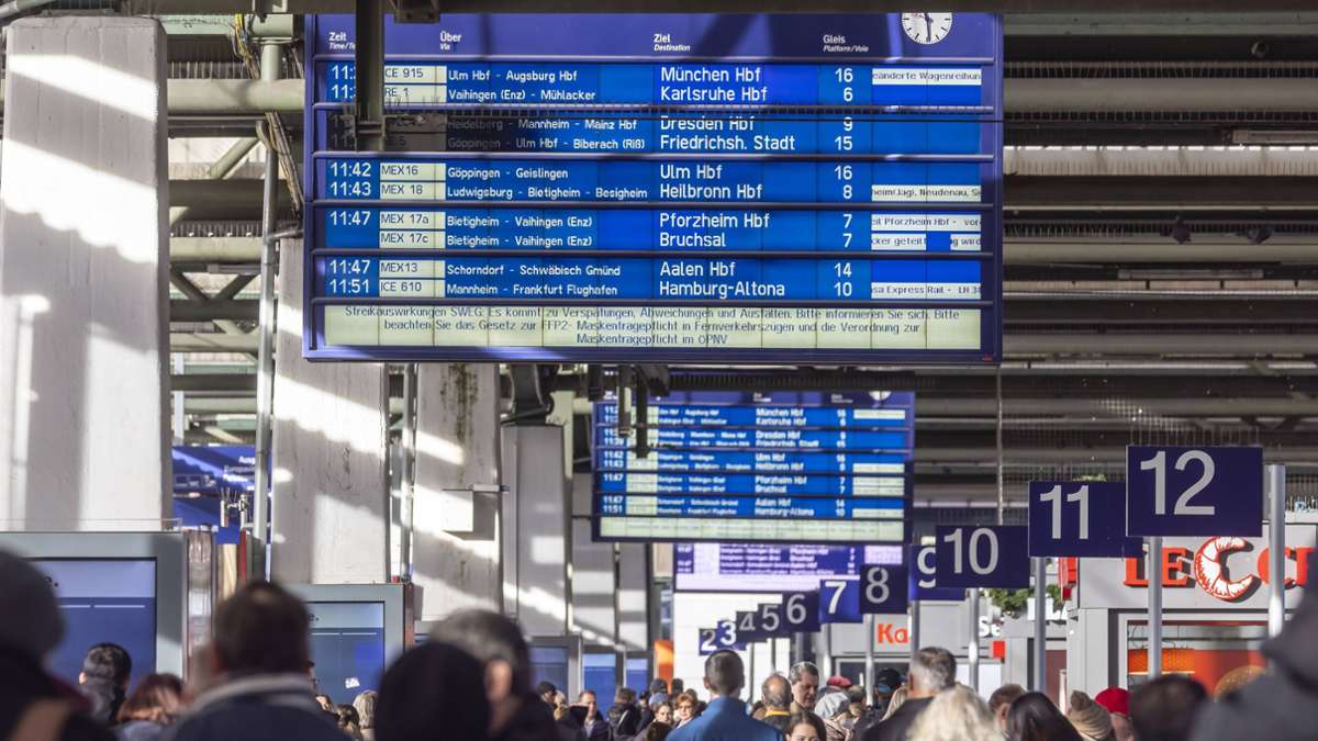 Bahnstreik trifft Stuttgart und Region: Welche Züge fahren – und welche nicht