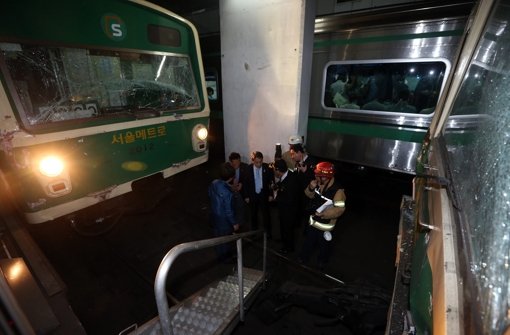 Beim Zusammenstoß zweier U-Bahnzüge sind in Seoul rund 170 Menschen verletzt worden. Foto: dpa