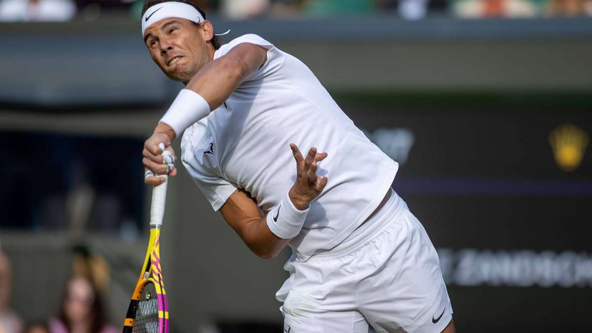 Spiel gegen Botic van de Zandschulp Rafael Nadal in Wimbledon im Viertelfinale