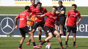 Voller Einsatz im Training – beim VfB herrscht wieder ein Stück weit Normalität. Foto: Baumann