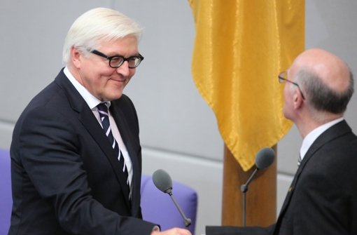 Frank-Walter Steinmeier (SPD) hat bei seiner Vereidigung ein wenig gepatzt. Foto: dpa