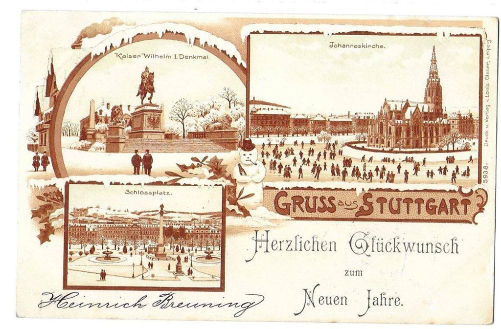 Diese Karte wurde 1898 nach Hechingen verschickt.
