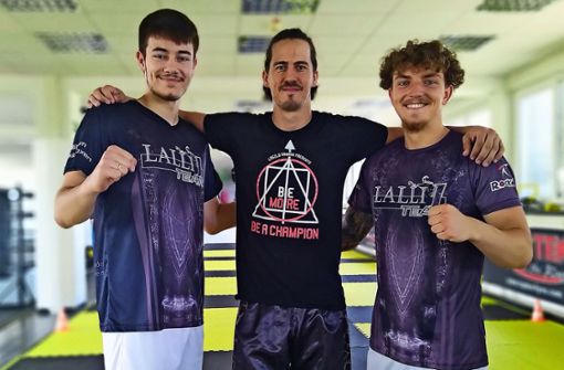 Trainings-Trio: (von links) Sandro Peters, Laszlo Gömbös und Daniel Mogus Foto: z