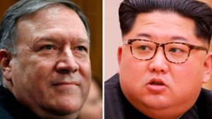 Zwischen US-Außenminister Mike Pompeo und dem nordkoreanischen Machthaber Kim Jong Un soll es ein geheimes Treffen gegeben haben. Foto: AP, KCNA via KNS