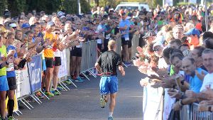 Der 14. Bottwartal-Marathon ist an Stimmung kaum zu überbieten gewesen. Foto: Werner Kuhnle