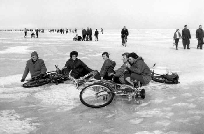 Zugefrorener Bodensee vor 60 Jahren: Als die Menschen übers Wasser gingen