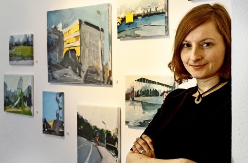 Urban findet Anastasiya Nesterova die Landschaft in Böblingen. Das spiegelt sich in ihren Bildern wider, die  Straßen, Laternen, Parkhäuser und Gebäude zeigen.Foto:factum/Bach Foto:  