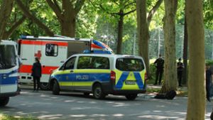 Brutaler Angriff auf Demonstranten: Der Tatort am 16. Mai in der Mercedesstraße. Foto: Fotoagentur Stuttgart/Andreas Rosar